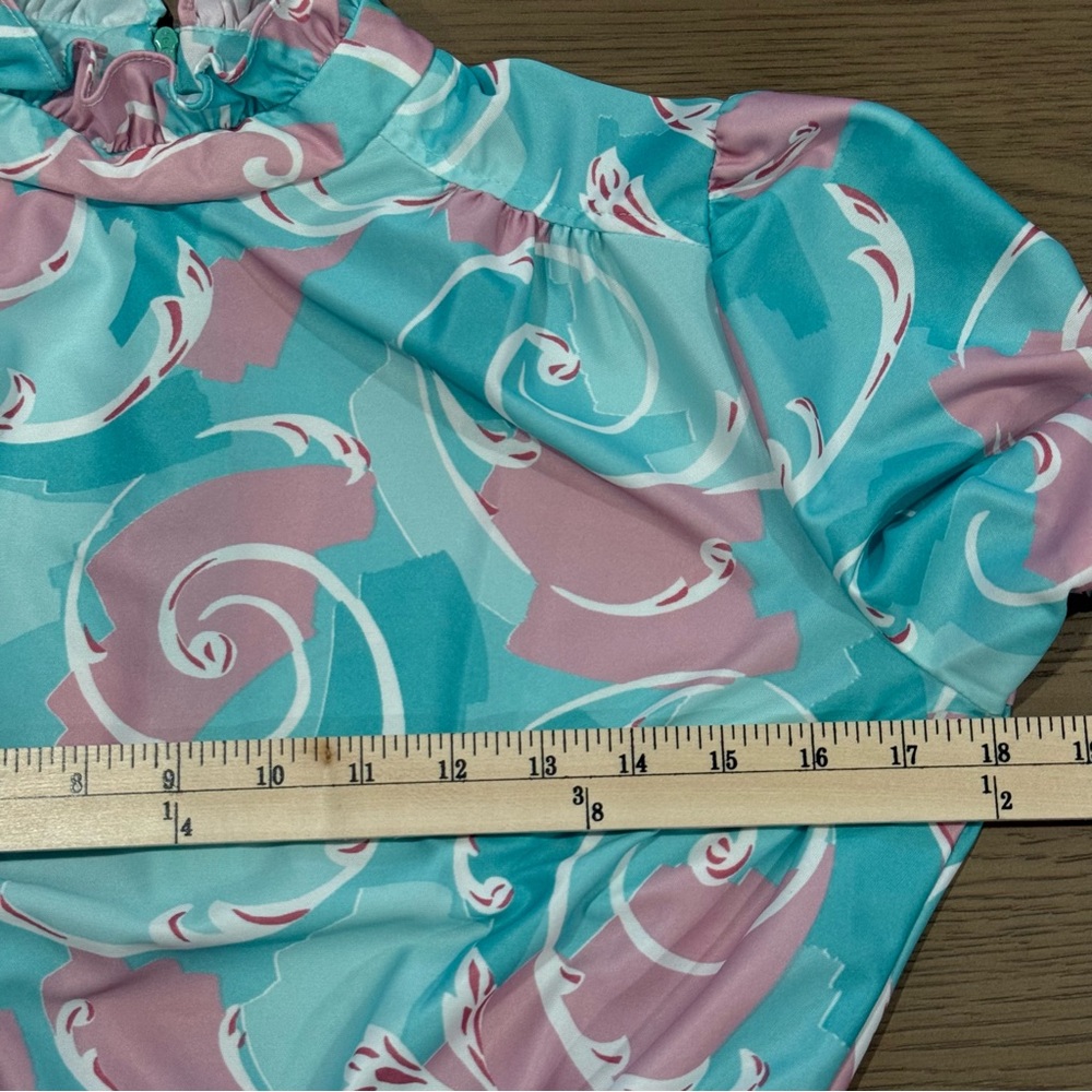 Marty Gutmacher Vintage 2 Piece‎ Dress Set Belt Scalloped Blazer Floral Corpcore - Picture 14 of 14